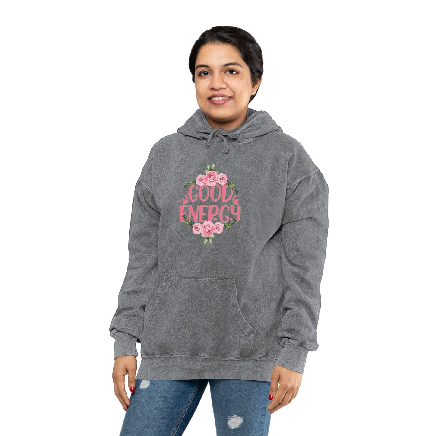 Positive Vibes Mineral Wash Hoodie