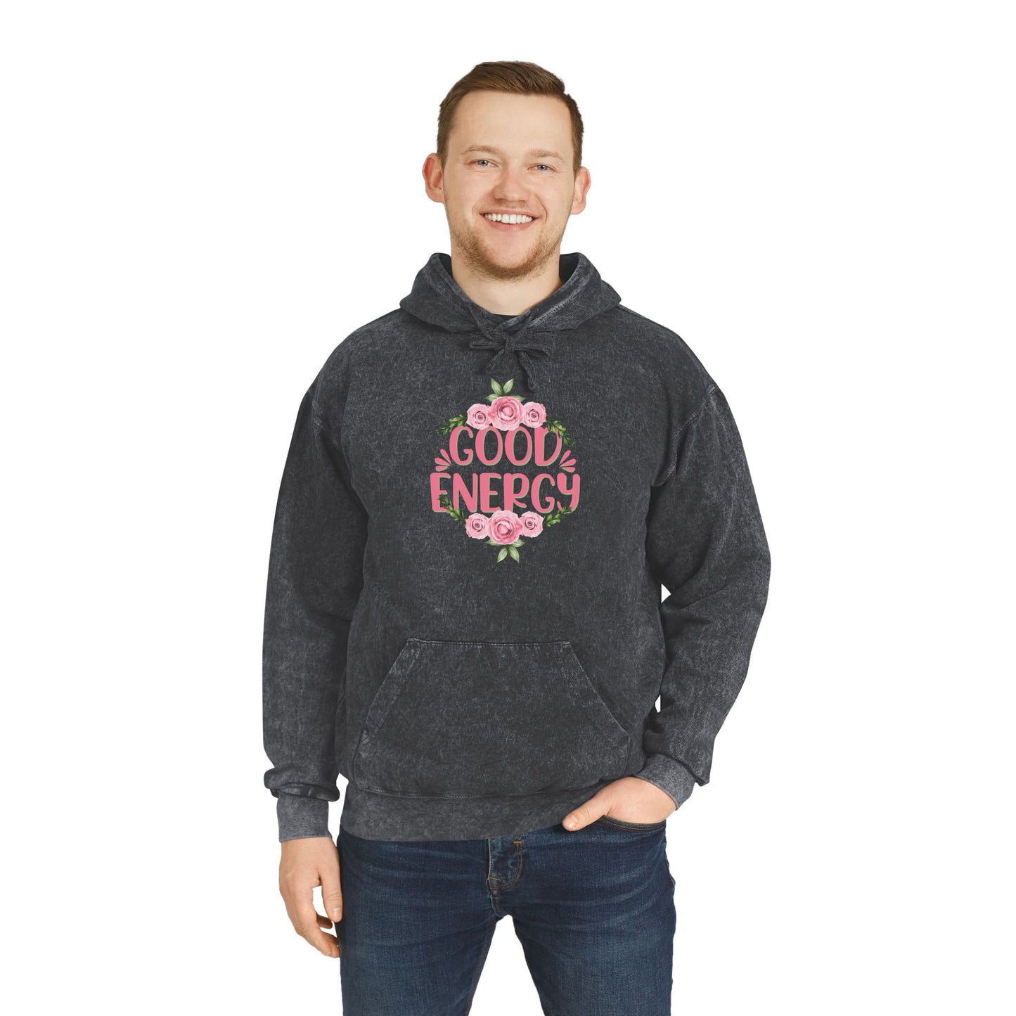 Positive Vibes Mineral Wash Hoodie